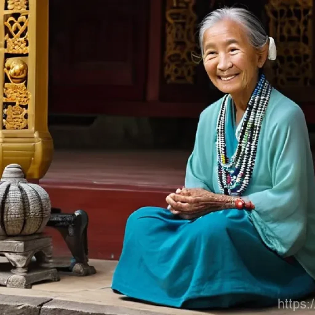 베트남 관광객을 위한 에티켓 - **Respect in a Sacred Place & Photography Etiquette:**
    "A respectful Italian female traveler, in...