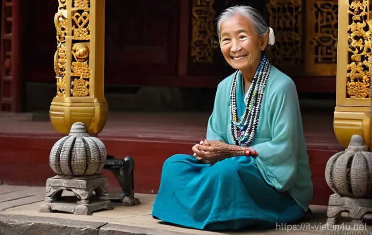 베트남 관광객을 위한 에티켓 - **Respect in a Sacred Place & Photography Etiquette:**
    "A respectful Italian female traveler, in...