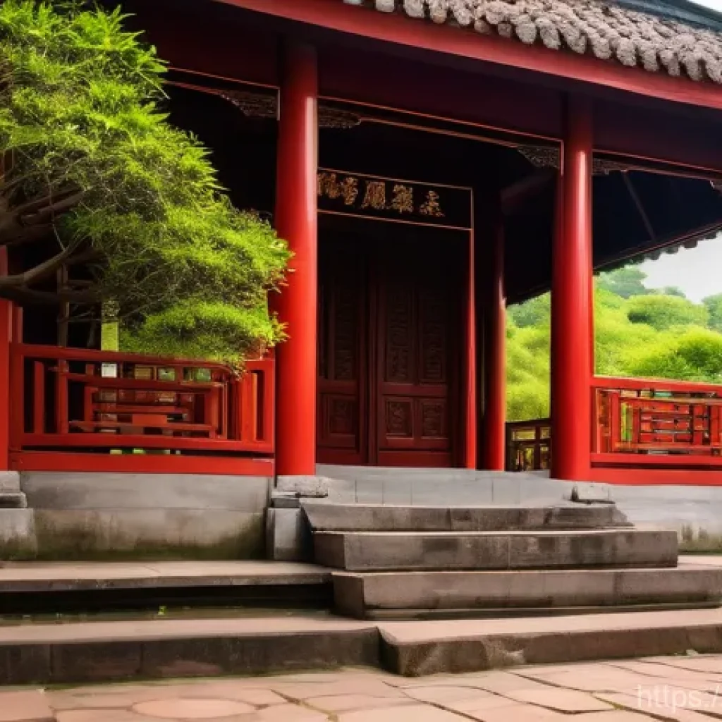 베트남 하노이 문묘 - A serene and elegant view of the Khue Van Cac (Pavilion of the Constellation of Literature) at the T...